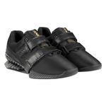 RXN Hercules Weightlifting Shoes for Men and Women - Weight Lifting Shoes for Powerlifting, Deadlifting & Crossfit - Strap and Lace-Up Gym Shoes - Non-Slip Olympic Lifting Shoes (Black/Black, 8)