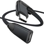 UseBean Right Angle USB C Extension Cable 1m, 90 Degree Type C 3.1 Gen2 10Gbps Male to Female 4K Video Extender Short Cord,L-Shape Lead for MacBook,iPad Pro,Nintendo Switch,Galaxy S24 S23 S22