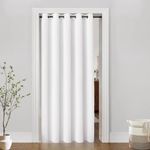 PANELSBURG Sliding Door Curtains 60 inches Wide by 80 Inch Length,Patio Door Curtain Blinds for Sliding Glass Doors or Closet Doors,1 Panel,White