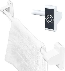 Skywin Magnetic Towel Holder for Refrigerator, 3 Pack Adjustable Towel Holder, Magnetic Towel Bar for Fridge, Kitchen Stove, Oven, Dishwasher, Sink Laundry Washing Machine (White)