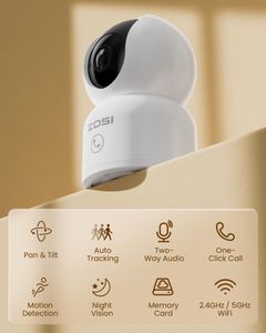 ZOSI 2K Indoor Security Camera – HD WiFi Surveillance