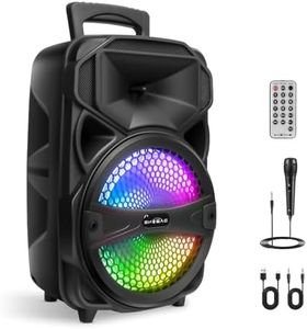 ZYMY Karaoke Machine for Adults and Kids, Portable Bluetooth Speaker Loud with Lights and Microphone, PA System Party Speaker Support USB AUX TF Card FM Radio
