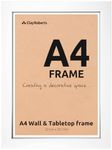 Clay Roberts A4 Frame, Photo Frame, White A4, Picture Frame, Certificate Frame, Art Print Poster Frame, 21cm x 29.7cm Picture Frames, White Frames, A4 Picture Frame, A4 Frame Photo Frames