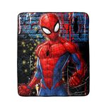 Marvel Spider-Man Graphic Kids Fleece Blanket EXPRESSIONS Throw for Toddlers Teens, All Season Super Soft Comfy Flannel Blanket, Best Gifts for Boys and Girls, 50x60 inches (Official Marvel Product)