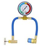 HSEAMALL R134A automotive air conditioning Refrigerant Charge Hose,Recharge Measuring Hose W/Manifold Gauge