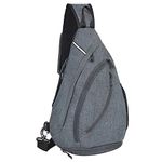 FATMUG Crossbody Bagpack For Men, Women One Shoulder Sling Bag For Office, College,Travel-Dark Grey, 20 Liters