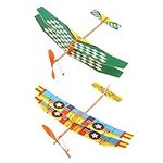 2Pcs Rubber Band Powered Airplane M