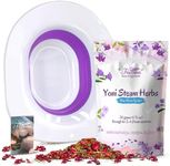 Fivona 2-in-1 Yoni Steaming Kit Over The Toilet Seat with V Steam Herbs Blue Moon Recipe for Detox, Cleansing, PH Balance and Odor Control