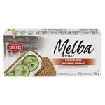 Boulangerie Grissol Melba Toast, Rye with Seeds - Savoury, Light and Crispy Snack for at Home or On The Go 350g Unit Pack