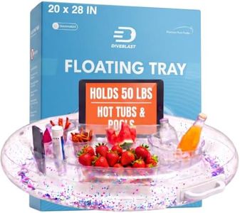 DIVEBLAST: Transparent Floating Drink Holder for Pool, Hot Tub Accessories for Adults - Holds Up to 50 LBS - Glitter Fun Swimming Pool Accessories for Adults, Cool and Unique Drink Floaties