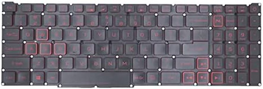 Replacement Keyboard for Acer Predator Helios 300 PH315-52 PH315-53 PH317-53, Nitro 5 AN515-43 AN515-54 AN515-55 AN517-51 AN517-52 AN515-54-51M5 AN515-54-54W2 Laptop Red Frame with Backlit US Layout