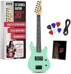 LyxPro CS 30” Electric Guitar Kit for Beginner, Intermediate & Pro Players with Guitar, Amp Cable, 6 Picks & Learner’s Guide | Solid Wood Body, Volume/Tone Controls, 5-Way Pickup - Green
