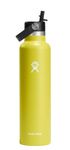 Hydro Flask 24 oz Standard Mouth with Flex Straw Cap Stainless Steel Reusable Water Bottle Cactus - Vacuum Insulated, Dishwasher Safe, BPA-Free, Non-Toxic