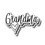 Grandma Heart Sticker - Cute Simple Cursive Monoline Sticker - Gift for Grandma Granny- Premium Quality Vinyl Bumper Stickers 2-Pack | 5-Inch on Widest Side | Made in USA - FHJ823