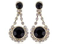 Alilang Gold Drop Earrings for Women Girls Sparkly Rhinestone Chandelier Statement Dangle Earrings