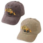 Winzik Toddler Hat, Toddler Boy Gifts Baseball Hats Cap Kids Excavator Ball Caps Adjustable Sun Hat Age 3-8 (3-8 Years, Excavator 2-Pack 5#)