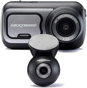Nextbase 422GW Dashcam Avant/arrière Full Quad HD 1440p/30 fps, caméra embarquée WiFi, Bluetooth, GPS, Alexa intégrée, Vision de Nuit, stationnement Intelligent, Enregistrement à 280°