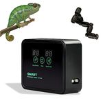 Reptile Humidifier with Timer, Automatic Misting System for Reptiles with 360° Adjustable Nozzles, Reptile Mister Fogger for Terrarium, Rainforest Plants, Chameleon, Lizard, Snake, Turtle, Frog