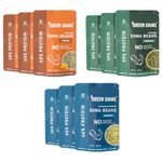Green Gainz Roasted Edamame Assorted (Sea Salt, Masala,Cheese) (9 packs - 100gm Each) | 100% Veg High Protein Snack | No Added Sugar | Non-GMO | Rich in Fiber | No Gluten