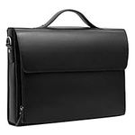 Leathario Leather Briefcase for Men 14 Inch Laptop Bag Genuine Leather Shoulder Messenger Business Work Office Bag