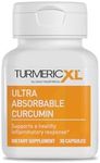 TurmericXL Natural Joint Support & Healthy Inflammatory Response Supplement - 250mg Turmeric Extract Delivers 45x More Curcumin - High Absorption, Gluten-Free – 30 Veggie Capsules