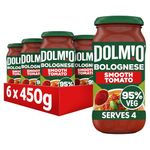 Dolmio Bolognese Smooth Tomato Pasta Sauce Jar, Bulk Multipack 6 x 450g