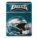 Northwest NFL Philadelphia Eagles 46x60 Micro Raschel Run Design RolledBlanket, Team Colors, One Size