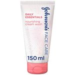 Johnsons Face Care Daily Essentials Nourishing Cream Wash 150 mL with Free Ay...