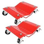 Richeer 2PCS Red Heavy Duty 3000 LBs Total Capacity Tire Wheel Car Vehicle Dolly