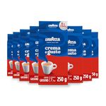 Lavazza, Crema e Gusto Classico, Ground Coffee, 8 Packs of 250g, Ideal for Moka Pot or Filtered Coffee,Rounded and Inviting Taste, Intensity 7/10, Spicy Aromatic Notes, Arabica and Robusta,Dark Roast