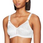 Wonderbra Womens Double Support Wirefree Bras, White, 36B US