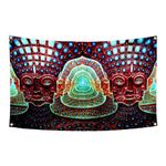 Zeaiicess Music Tapestry for Rock Band the Tool Flags Vintage Metal Band Buddha Poster 70s 80s 90s Punk Band Banner for Room Bar Party Decor 3x5