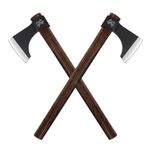 THRWCLUB Throwing Axe Set, 2 Pack 19-inch Professional Tomahawk Axe with 1065 High Carbon Steel and Beech Wooden Handle, Well Balanced, Ideal for Axe Throwing Competition and Recreation