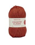 Sirdar Country Classic DK Crochet Yarn, Wool Acrylic Blend Knitting Wool for Adult Children Cardigans, Jumpers, Sweaters - 50g Ball - Burnt Orange (853) - Single (1 Ball)