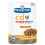 Prescription Diet C/D Feline Urinary Stress Wet Food Chicken - Pack of 12 x 85g