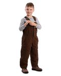 Berne Youth Softstone Insulated Bib Overall, X-Large Regular, Bark