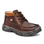 KingSwagger high Ankle Shoes for Boys 6-7 Years Coffee