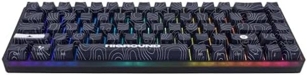 Higround Trailhead 65% Mechanical USB Wired Gaming Keyboard, TTC Linear Custom Switches, Programable RGB, Hot-Swappable, Deep Thock Creamy Sounding PC Keyboard, Pre-lubed (BLACKICE)