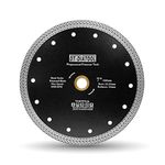 DT-DIATOOL Diamond Saw Blade 7 Inch / 180mm Cutting Disc with Mesh Turbo for Porcelain Tile Marble Ceramic Granite