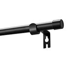 Alskarhem Black Curtain Rods for Windows 30 to 45 Inch,5/8 Inch Small Curtain Rod Set With Brackets.