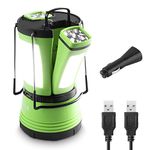 LE 3 in 1 Camping Lantern with 2 Detachable Torches, 600 Lumen, Camping Light Rechargeable or Battery Powered, Outdoor Camping Accessories for Tent, Caravan, Emergency, Fishing, Power Cuts and More