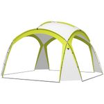 Outsunny 3.5 x 3.5M Camping Gazebo, Outdoor Event Shelter Dome Tent Garden Sun Shelter Patio Spire Arc Pavilion Camp Sun Shade, Green