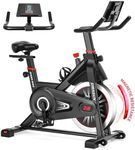 DMASUN Exercise Bike for Home Gym Use, Super Quiet Magnetic Indoor Cycling Bike with LCD Momitor & Tablet Holder - Stationary Bike with Comfortable Seat Cushion, 350LBs Capacity(Pro Model)