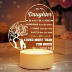 Daughter Gifts from Dad - Engraved Acrylic Night Light, Daughter Birthday Gifts, Gifts for Daughter from Dad, Valentines Gifts for Daughter, Daughter-in-Law Gifts