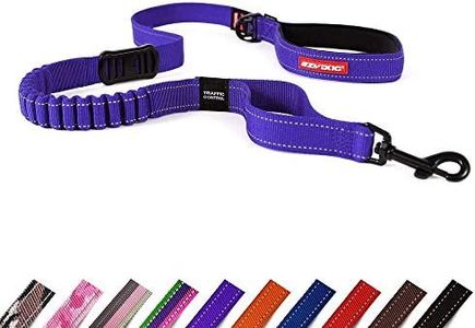 EzyDog Zero Shock Dog Leash 48" - Shock Absorbing Lead for Dogs, Reflective, Neoprene Handle, Soft Nylon Webbing (120cm, Purple)