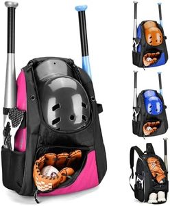 DAREKUKU Youth Baseball Backpack, Softball Bat Bag For Boys & Girls, Breathable T-Ball & Baseball Equipment & Gear, Durable Bat Backpack With Fence Hook, Shoe Compartment, Hold Bat, Glove, Helmet
