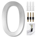 8 Inch Large Floating House Number and Letters Address Strong Sliver Acrylic, Sliver Modern Anti-Rust House Numbers with Nail Kits for Door Garden Mailbox Decor Visibility Signage (0)