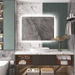 furduzz 800x600 mm Backlit Illuminated Bathroom Mirrors, Wall Mounted Multifunction Bathroom Vanity Mirror with LED Lights, Adjustable Light, Anti Fog, Memory Dimming Function, Vertical/Horizontal