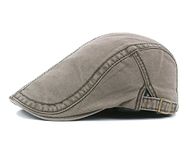 Quanhaigou Men's Cotton Flat Snap Hat Ivy Gatsby Newsboy Hunting Cabbie Driving Cap