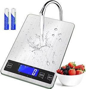 BACK KTCL 'Cooking Master' Digital Food Kitchen Scale, 22lb Weight Multifunction Scale Measures in Grams and Ounces for Cooking Baking, 1g/0.1oz Precise Graduation, Stainless Steel and Tempered Glass